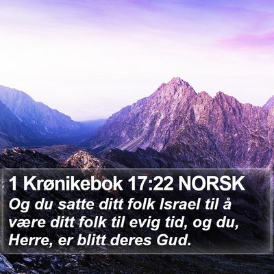 1 Krønikebok 17:22 NORSK Bible Verse Image