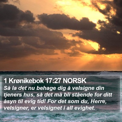 1 Krønikebok 17:27 NORSK Bible Verse Image
