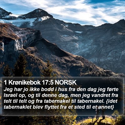 1 Krønikebok 17:5 NORSK Bible Verse Image