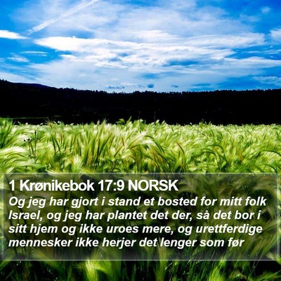 1 Krønikebok 17:9 NORSK Bible Verse Image