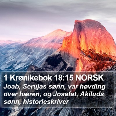 1 Krønikebok 18:15 NORSK Bible Verse Image