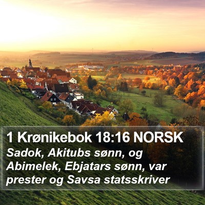 1 Krønikebok 18:16 NORSK Bible Verse Image