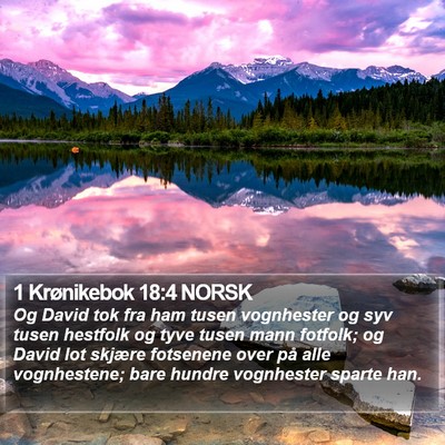 1 Krønikebok 18:4 NORSK Bible Verse Image