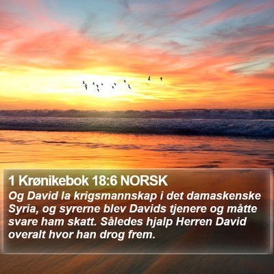 1 Krønikebok 18:6 NORSK Bible Verse Image