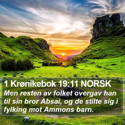 1 Krønikebok 19:11 NORSK Bible Verse Image