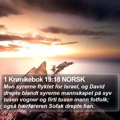 1 Krønikebok 19:18 NORSK Bible Verse Image