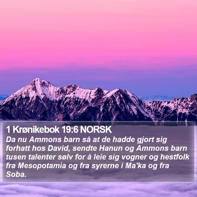 1 Krønikebok 19:6 NORSK Bible Verse Image