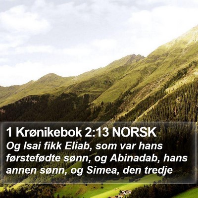 1 Krønikebok 2:13 NORSK Bible Verse Image