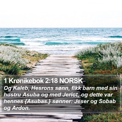 1 Krønikebok 2:18 NORSK Bible Verse Image