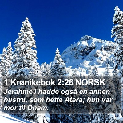 1 Krønikebok 2:26 NORSK Bible Verse Image