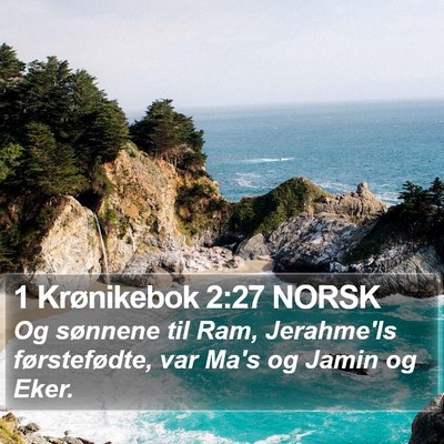 1 Krønikebok 2:27 NORSK Bible Verse Image