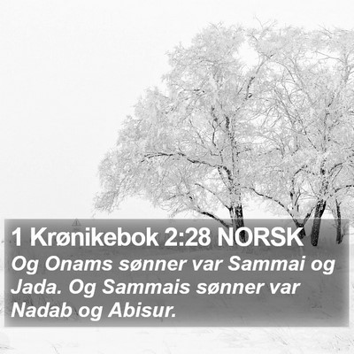 1 Krønikebok 2:28 NORSK Bible Verse Image