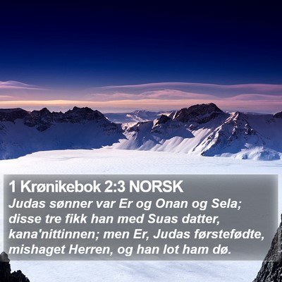 1 Krønikebok 2:3 NORSK Bible Verse Image