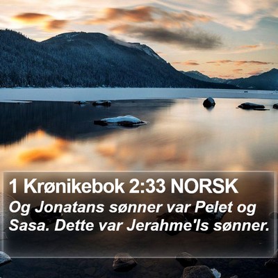 1 Krønikebok 2:33 NORSK Bible Verse Image