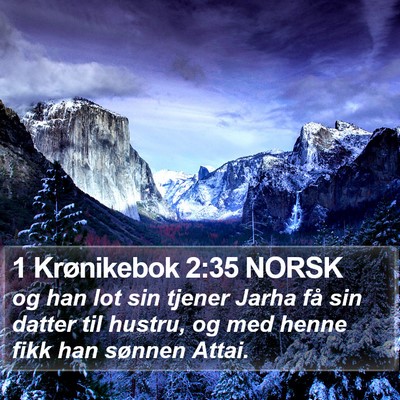 1 Krønikebok 2:35 NORSK Bible Verse Image