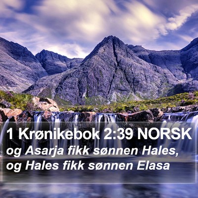 1 Krønikebok 2:39 NORSK Bible Verse Image