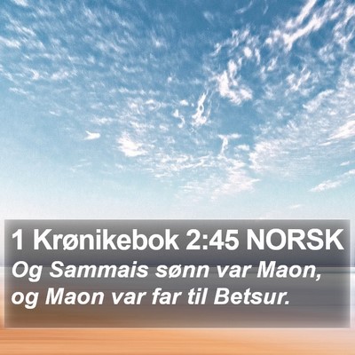 1 Krønikebok 2:45 NORSK Bible Verse Image