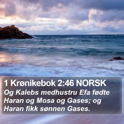 1 Krønikebok 2:46 NORSK Bible Verse Image