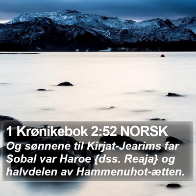 1 Krønikebok 2:52 NORSK Bible Verse Image
