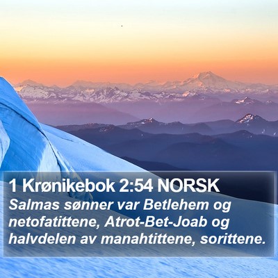 1 Krønikebok 2:54 NORSK Bible Verse Image