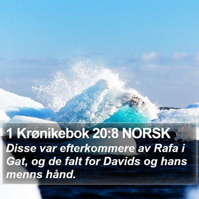 1 Krønikebok 20:8 NORSK Bible Verse Image