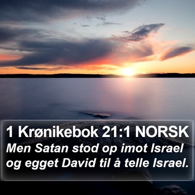 1 Krønikebok 21:1 NORSK Bible Verse Image