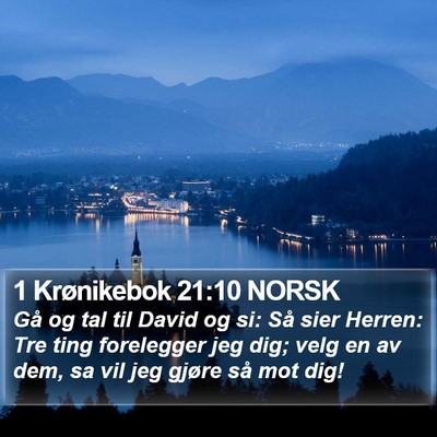 1 Krønikebok 21:10 NORSK Bible Verse Image