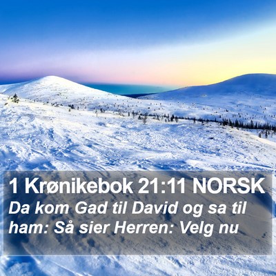 1 Krønikebok 21:11 NORSK Bible Verse Image