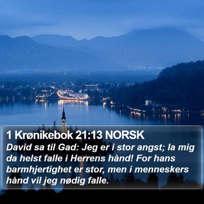 1 Krønikebok 21:13 NORSK Bible Verse Image