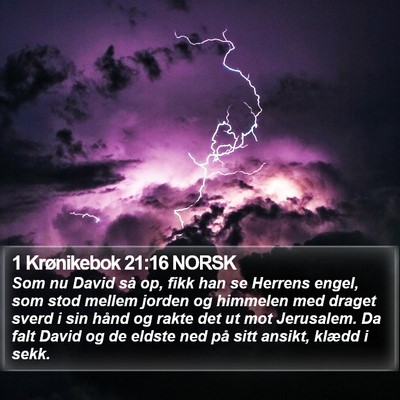 1 Krønikebok 21:16 NORSK Bible Verse Image