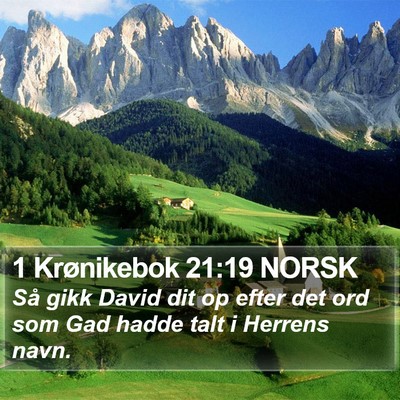 1 Krønikebok 21:19 NORSK Bible Verse Image