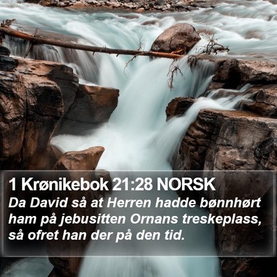 1 Krønikebok 21:28 NORSK Bible Verse Image