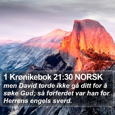 1 Krønikebok 21:30 NORSK Bible Verse Image