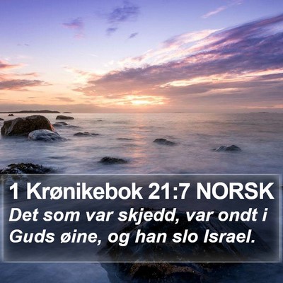 1 Krønikebok 21:7 NORSK Bible Verse Image