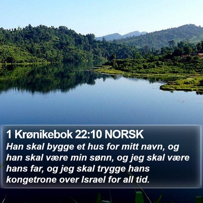 1 Krønikebok 22:10 NORSK Bible Verse Image