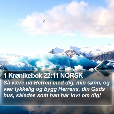 1 Krønikebok 22:11 NORSK Bible Verse Image