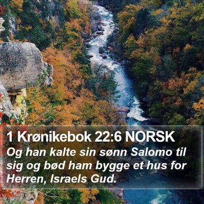 1 Krønikebok 22:6 NORSK Bible Verse Image