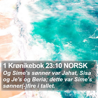 1 Krønikebok 23:10 NORSK Bible Verse Image