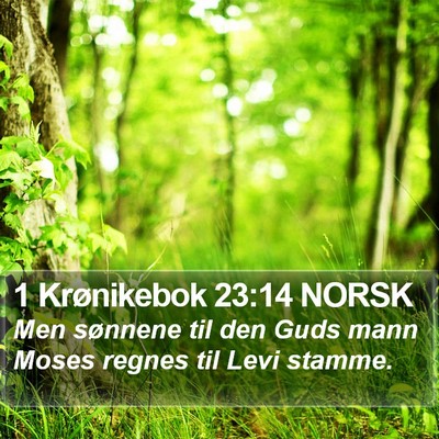 1 Krønikebok 23:14 NORSK Bible Verse Image