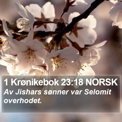 1 Krønikebok 23:18 NORSK Bible Verse Image