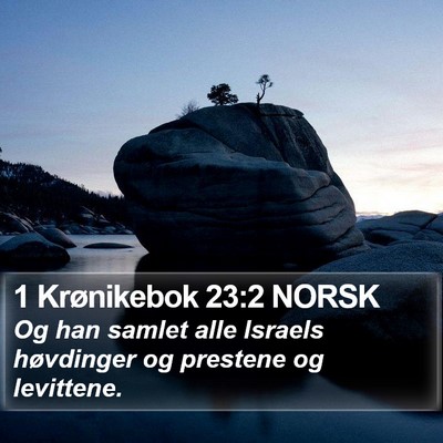 1 Krønikebok 23:2 NORSK Bible Verse Image