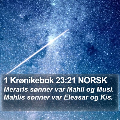 1 Krønikebok 23:21 NORSK Bible Verse Image