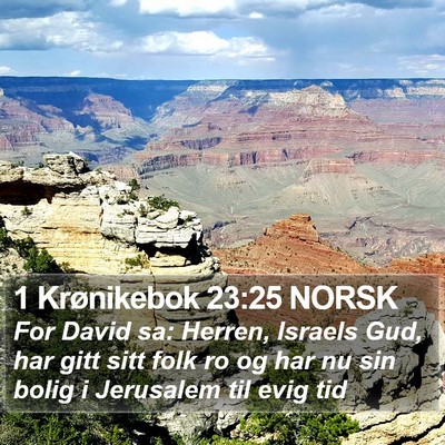 1 Krønikebok 23:25 NORSK Bible Verse Image