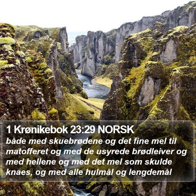 1 Krønikebok 23:29 NORSK Bible Verse Image