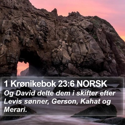 1 Krønikebok 23:6 NORSK Bible Verse Image