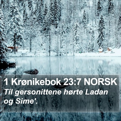 1 Krønikebok 23:7 NORSK Bible Verse Image