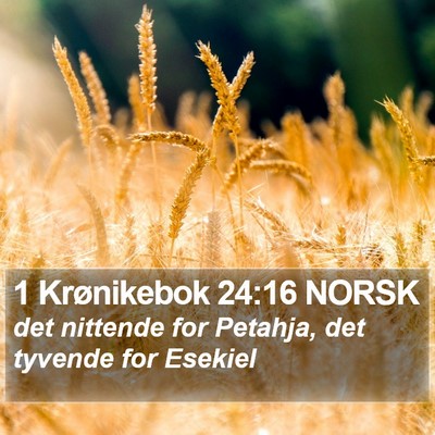1 Krønikebok 24:16 NORSK Bible Verse Image