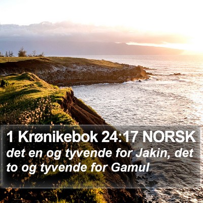 1 Krønikebok 24:17 NORSK Bible Verse Image