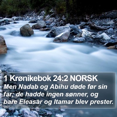 1 Krønikebok 24:2 NORSK Bible Verse Image