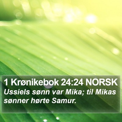 1 Krønikebok 24:24 NORSK Bible Verse Image